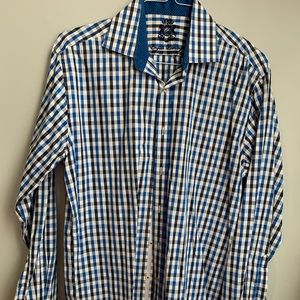 XL English Laundry Button Up Shirt, Blue & Black